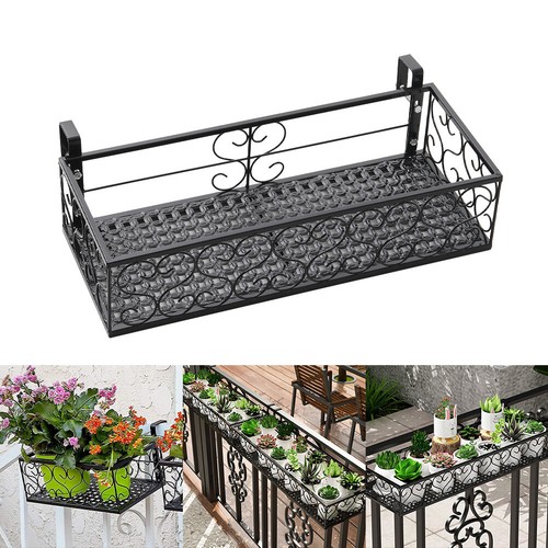 Metal hanging basket trough - hanging,