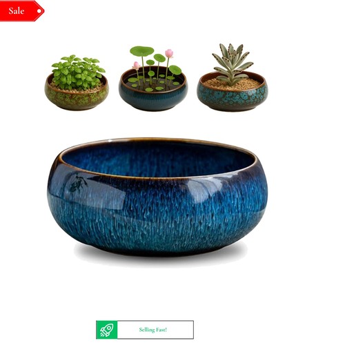 Lotus bowl planter - bowl, ceramic