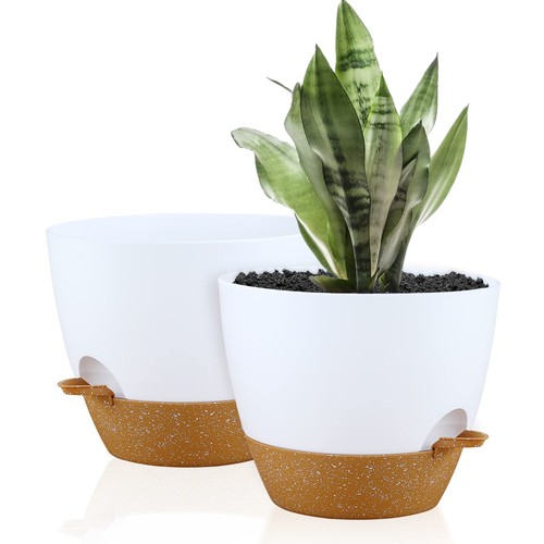 Self watering plant pots 25cm - self-watering,