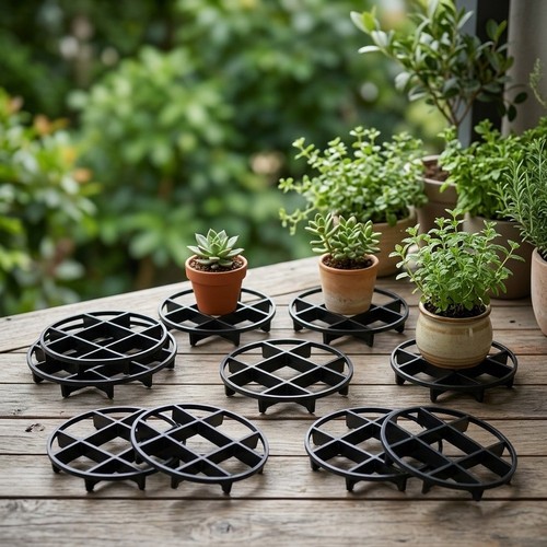 Plant saucer drainage rack - saucer,