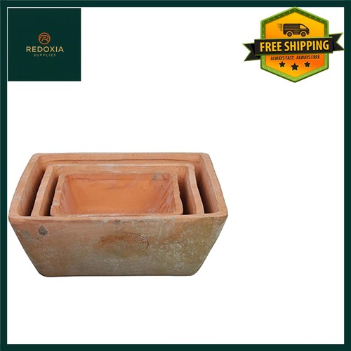 Aged terracotta square garden - aged,