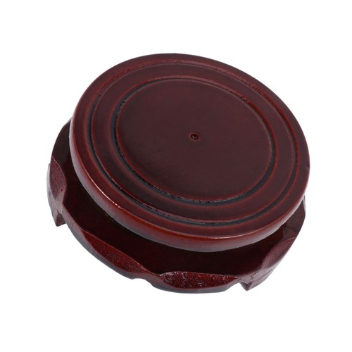 Planter stand round wood - planter, tray