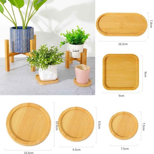 Plant saucer tray wood stand - tray,